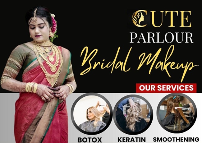 Cute Parlour Bridal Makeup Haripad Alappuzha