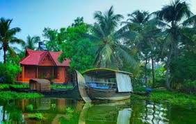 Backwater village view